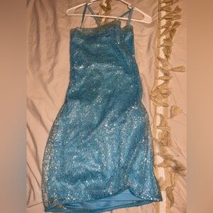 Light Blue Sequin Dress